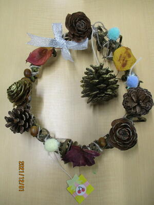 12月クリスマスリースの制作☆だいちチーム☆